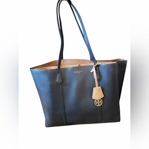 Tory Burch Black and Tan Tote Bag